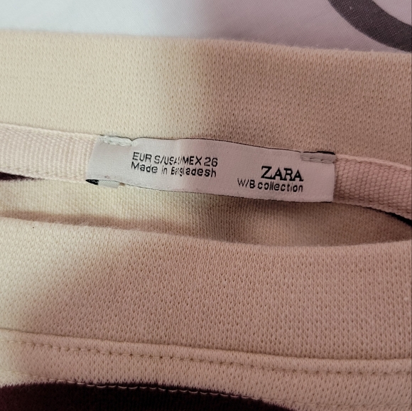 ZARA beige sweater with burgundy stripes - Picture 2 of 4